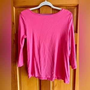 3/4 sleeve pink Talbots tee large peteite